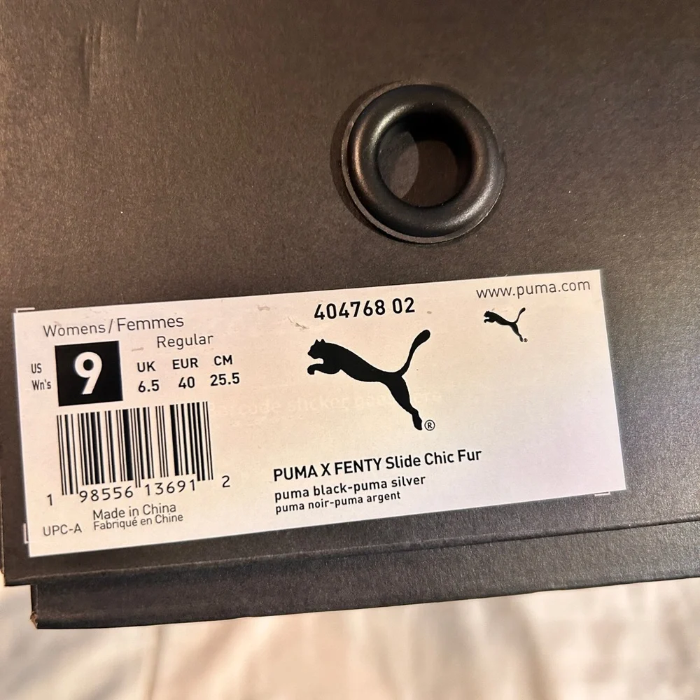 Puma Fenty Vibrant Orange and Blue Slides - Picture 4 of 5
